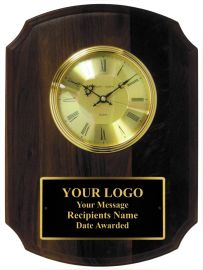 American Walnut Wall Clock Plaque (DMI-CP)