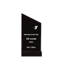 Black Acrylic Small Peaked Accolade (Y210)