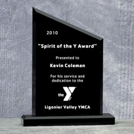 Black Acrylic Peaked Accolade (Y216)
