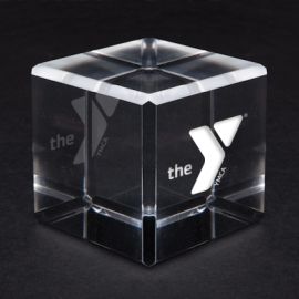 Acrylic Beveled Cube Paperweight (Y270)