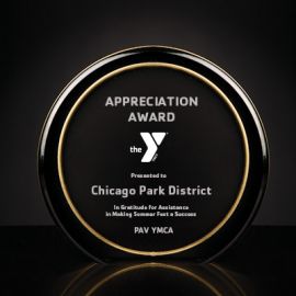Black Acrylic Round Accolade (Y279)