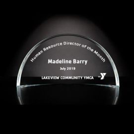 Glass Crescent Accolade (Y283)