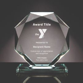 Glass Multi-Faceted Octagon (Y303)