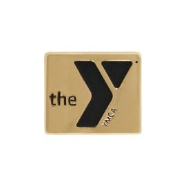 Polished Gold with Black Enamel Pin (YM4 GEP)