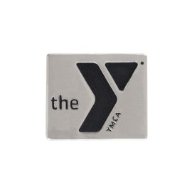 Polished Silver with Black Enamel Pin (YM4 SP)